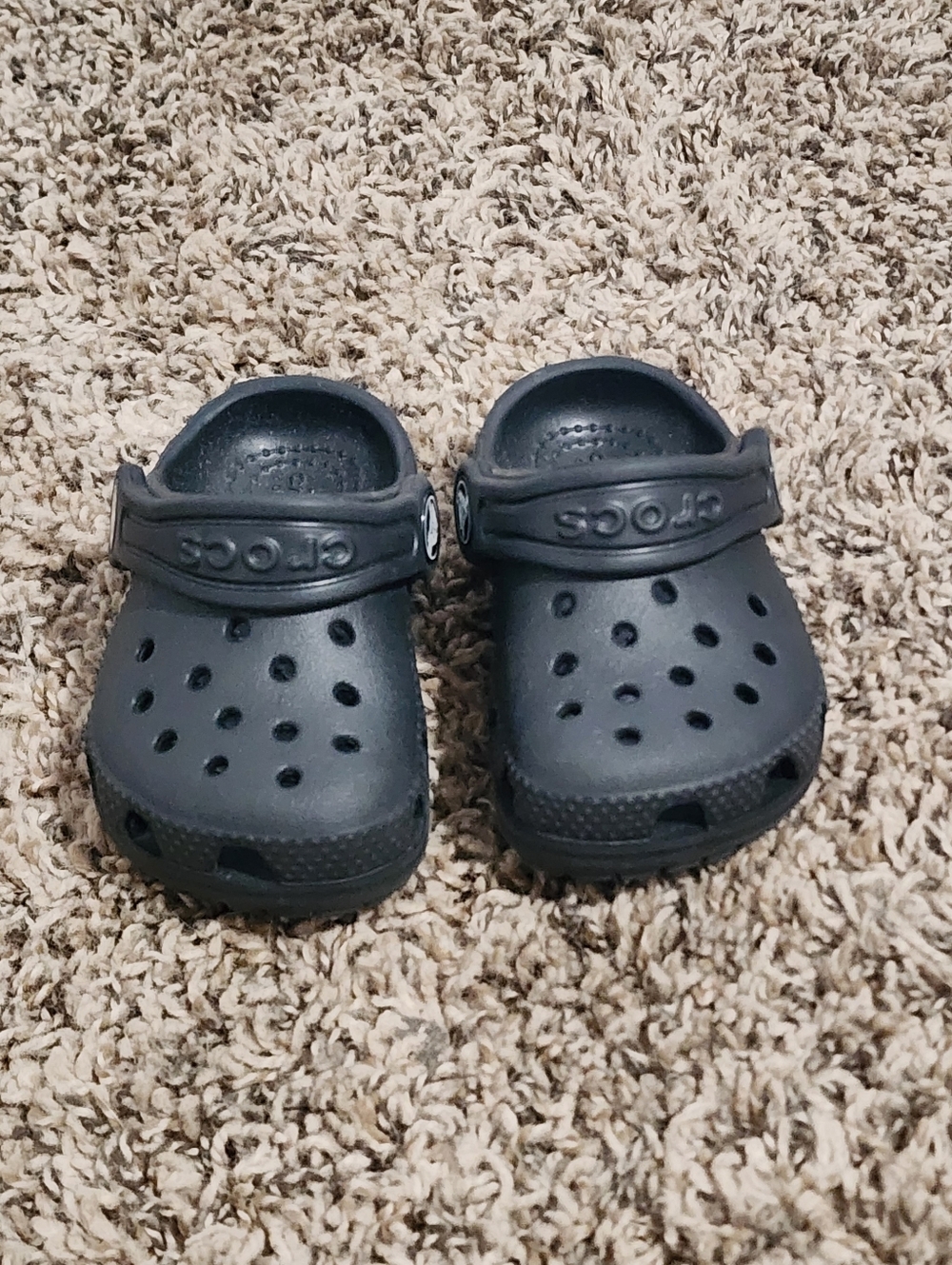 Crocs Classic Baby Infant Size C4 Black Comfort Easy Slip On Summer Shoe - Picture 2 of 7